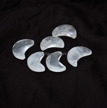 Crystal Quartz Crescent Shaped Moon
