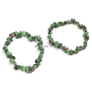 Ruby Zeosite Chips Stones Bracelet