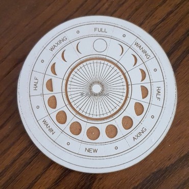 Moon Phase Engraved MDF Grid