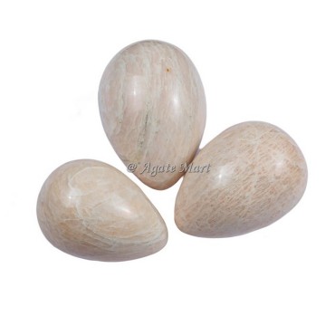 Cream Moonstone Gemstone Egg