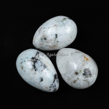 Rainbow Moonstone Gemstone Egg