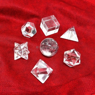 Crystal Quartz Sacred 7 pcs Geometry  Set