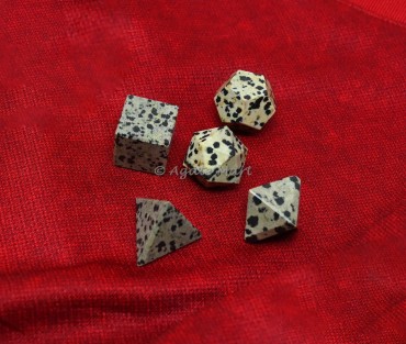 Dalmation Jasper Sacred 5 pcs Geometry  Set