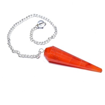 Carnelian 12 Faceted Pendulum