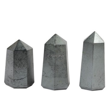 Hematite Faceted Obelisk