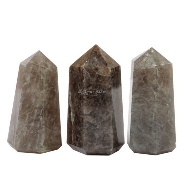 Smokey Faceted Obelisk