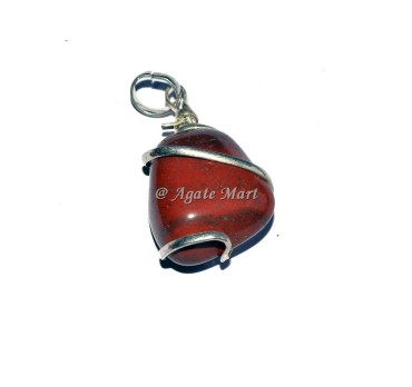 Red Jasper Tumble Wire Wrap Pendant