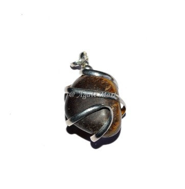 Tiger Eye Tumble Wire Wrap Pendant