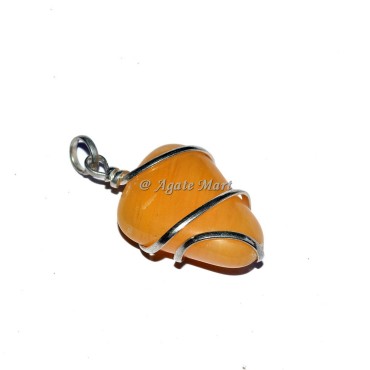 Yellow Aventurine Wire Wraped Pendant