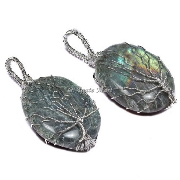 Tree Of Life Labradorite Pendant