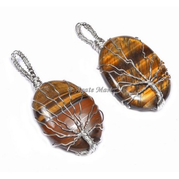 Tree Of Life Tiger Eye Pendant