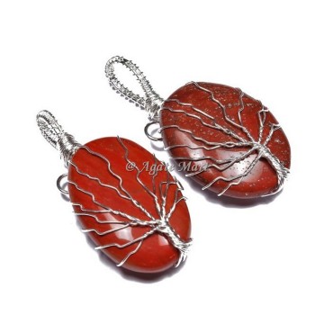 Tree Of Life Red Jasper Pendant
