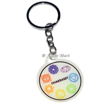 7 Chakra Acrylic Healing Keyring