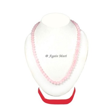 Rose Quartz Gemstone Beads Neklace