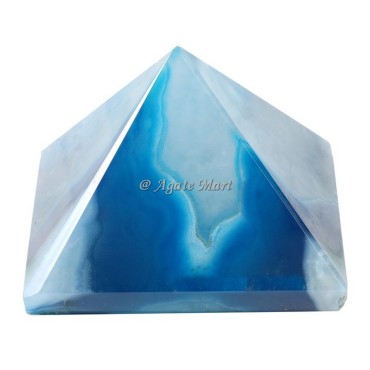 Blue Onyx Crystals Pyramid
