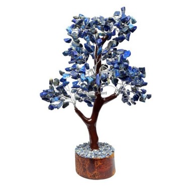 Lapis Lazuli Mseal 300 Chips Silver Wire Tree