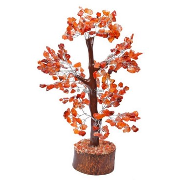 Carnelian Mseal 300 Chips Silver Wire Tree