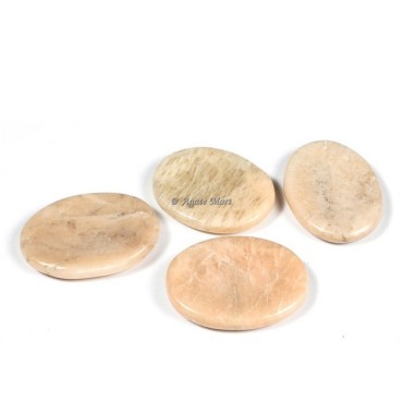 Cream Moonstone Thumb Worry Stone