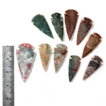 Hand Knapped Agate Arrowheads 3 Inch