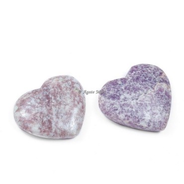 Lepidolite Puffy Heart