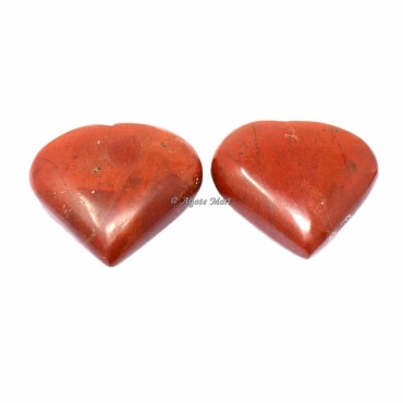 Red Jasper Puffy Hearts