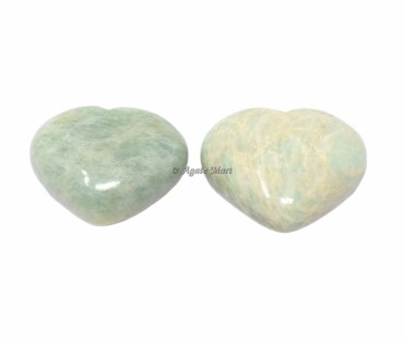 Amazonite Puffy Hearts