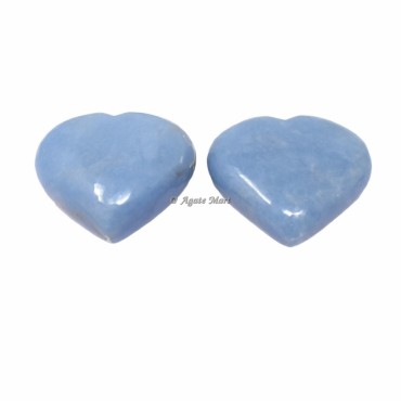 Angelite Puffy Hearts