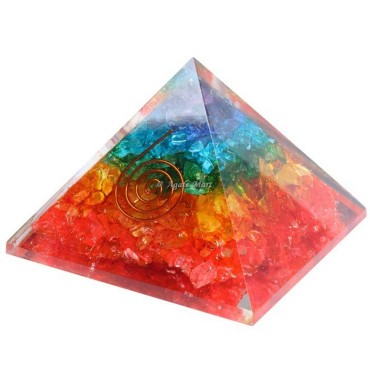 7 Chakra Stones Layer Orgonite Crystals Pyramid