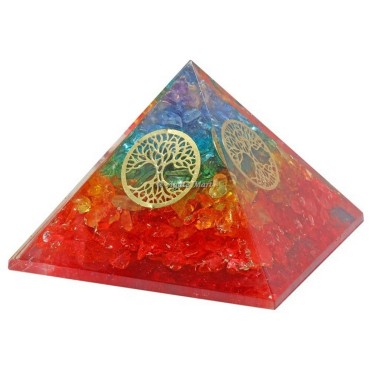 7 Chakra Layer Tree Of Life Orgonite Crystals Pyramid