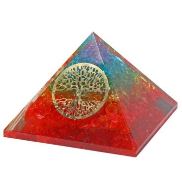 Tree Of Life Chakra Orgonite Crystals Pyramid