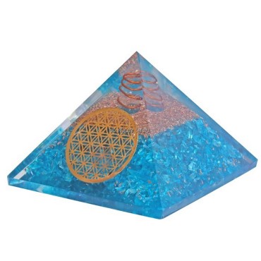 Flower Of Life Orgonite Crystals Pyramid