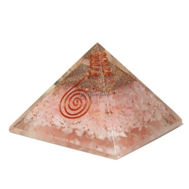Rose Quartz Orgone Emf Protect Healing Pyramid