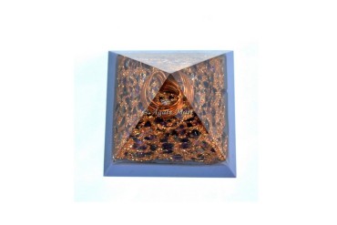 Amethyst With Copper EMF Protection Orgonite Pyramid Crystal Pyramids