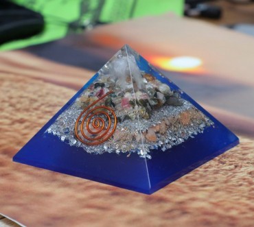 Multi Tourmaline EMF Protection Orgonite Pyramid