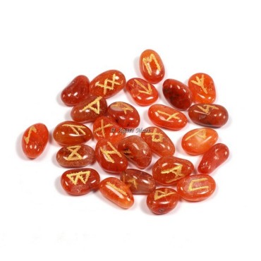 Carnelian Rune Set