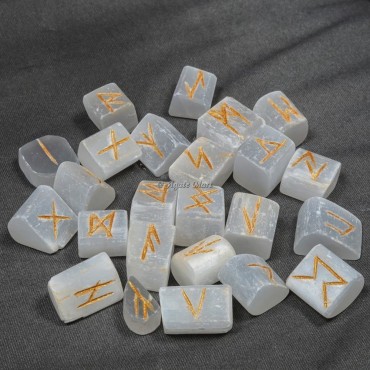 Selenite Rune Set