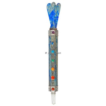Lapis Lazuli with Angel With 7 Chakra Healing Stick Wand