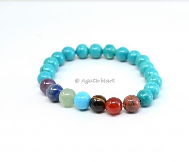 Turquoise 7 Chakra Bracelet