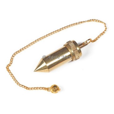 Bullet Golden Metal Openable Devination Pendulum