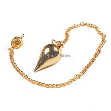 Golden Water Drop Brass Pendulum