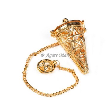 Golden Cage Pentagram Pendulum