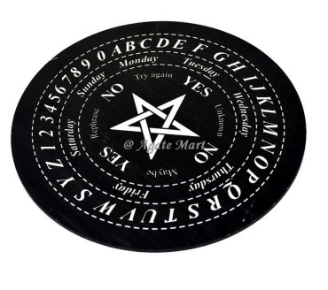 Black With Week printed Dowsing Pendulum Board