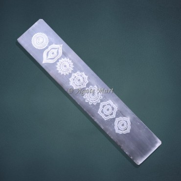 Flat Massage wands Selenite Moon Phase