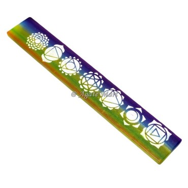 Chakra Engraved Symbol Selenite Wand