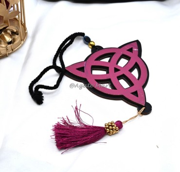 Celtic Trinity Knot Rainbow With Evil Eye Wall or Car Hanging For Healing