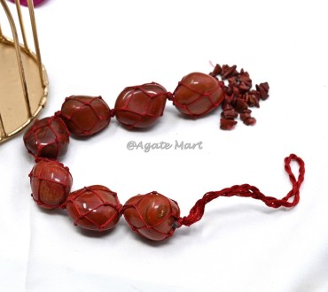 Red Jasper Tumbled Stone Hanging For Door And Home