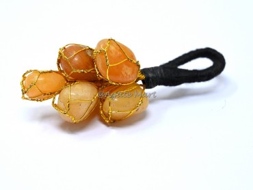 Golden Quartz Tumbled Stone Hanging For Door And Home