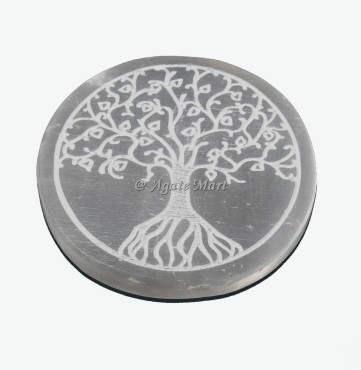 Tree Of Life Selenite Charging Plate