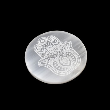 Hamas Hand Engraved Selenite Charging Plate