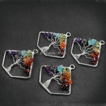 Tree Of Life Pentagon Shape Pendant
